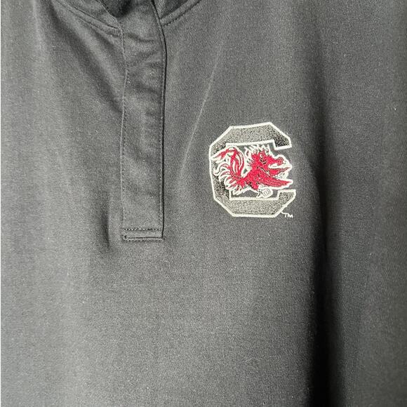 Champion Men's Gamecock Sweatshirt Jacket in Black Partial Snap Front Size 2XL - Picture 2 of 6